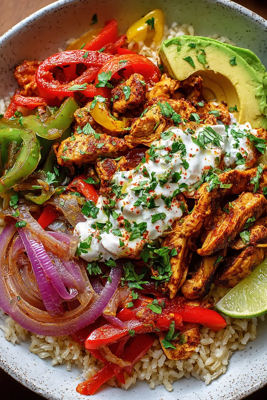 Customize Your Perfect Chicken Fajita Rice Bowl: Fast & Flexible